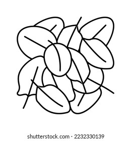 pile spinach line icon vector. pile spinach sign. isolated contour symbol black illustration