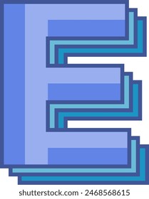 Elemento de Vector Apilar hacia arriba del alfabeto de letras apiladas