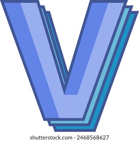 Pile Up Stacked Letter Alphabet Vector Element