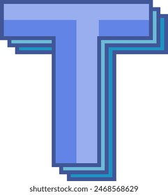 Pile Up Stacked Letter Alphabet Vector Element