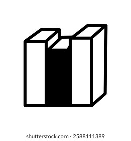 pile stacks of books novels magazines furniture livingroom home housing interior indoor - icon symbol line art sketch vector drawing illustration logo 