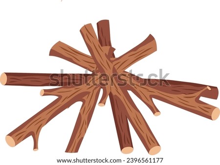 Pile Of Sticks Vector Illustration