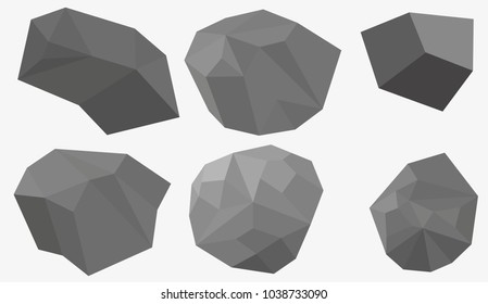 Pile of stones, graphite coal