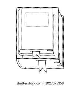 pile text books closed isolated icon