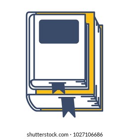 pile text books closed isolated icon