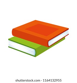 pile text books with hat graduation