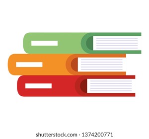 pile text books icons