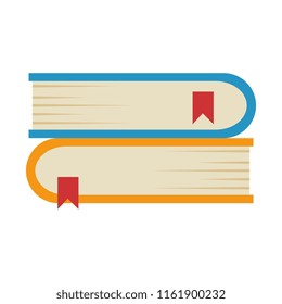 pile text books isolated icon
