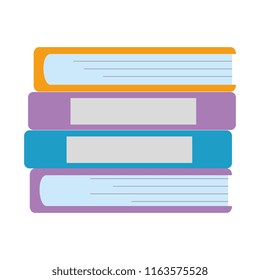 pile text books isolated icon