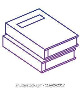 pile text books isolated icon