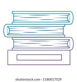 pile text books isolated icon
