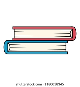 pile text books isolated icon