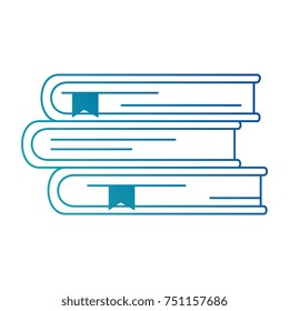 pile text books isolated icon