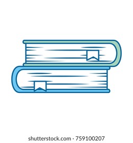 pile text books isolated icon