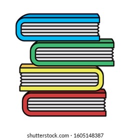 pile text books isolated icons vector illustration design