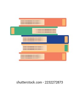 pile text books library icon