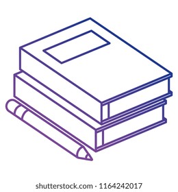 pile text books with pencil