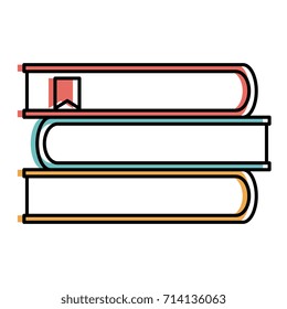 pile text books school icon