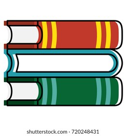 pile text books school icon
