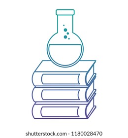 pile text books with tube test