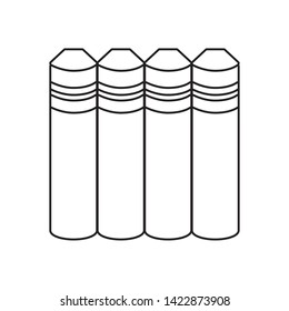 pile of textbooks isolated icon
