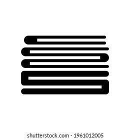 pile textile glyph icon vector. pile textile sign. isolated contour symbol black illustration