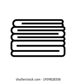 pile textile line icon vector. pile textile sign. isolated contour symbol black illustration