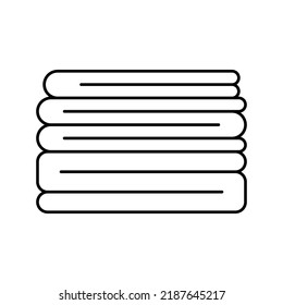 pile textile line icon vector. pile textile sign. isolated contour symbol black illustration