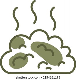 Pila de basura, ilustración, vector sobre fondo blanco.