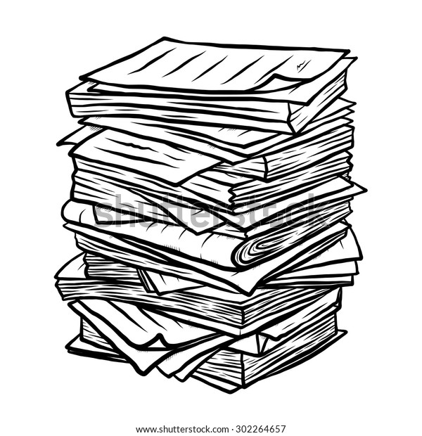 Piles Of Paper Coloring Pages 4