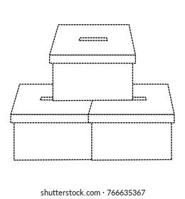 pile vote cardboard boxes democracy image