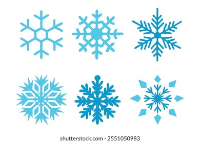 
Pila de nieve blanca conjunto aislado Ilustración vectorial plana sobre fondo blanco.