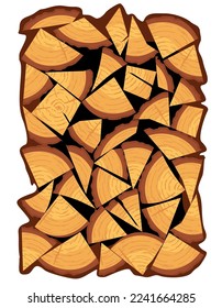 Pile wood  Realistic