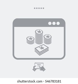 Pile of Yen - Vector icon for computer website or application
