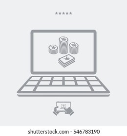 Pile of Yen - Vector icon for computer website or application