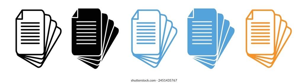 Piled Documents Icon Symbolizing Extensive Office Paperwork