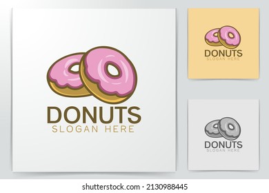 Piles of Donuts Logo Designs Inspiration, Vector Illustration