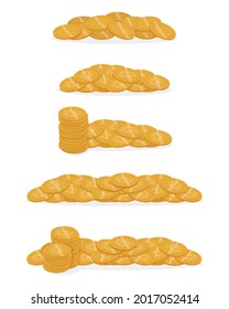 Pilze aus Goldmünzen - ein Set. 