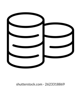 Piles of Money Line Icon for Banking, Savings, and Investment Concepts