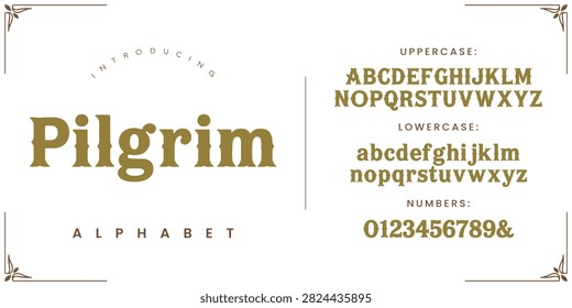 Pilgrim Display Font Creative Vector Set for Modern Graphic Design and Branding Projects