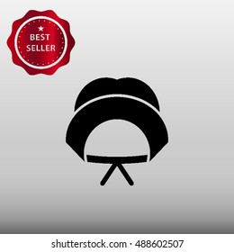 Pilgrim Girl Hat Vector Icon Illustration