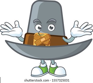 Pilgrim hat with buckle in character silent
