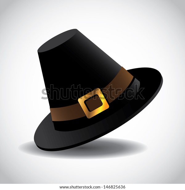 Pilgrim Hat. EPS10 vector, grouped for easy\
editing. No open shapes or\
paths.