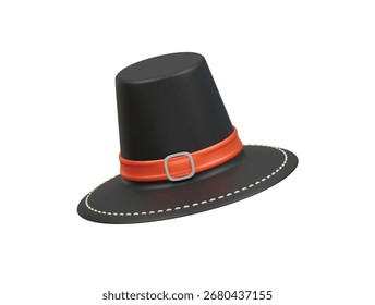 pilgrim hat icon 3d illustration render