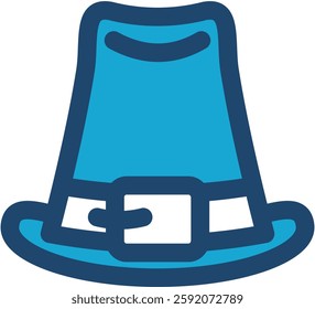 Pilgrim Hat Icon Element For Design