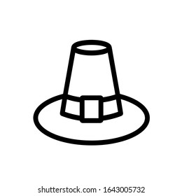 icono del sombrero de peregrino vectorial. Eps. 10.