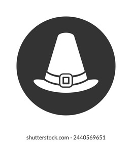 Pilgrim hat icon, vector illustration. Flat design style. Vector pilgrim hat icon illustration isolated on white background, pilgrim hat icon Eps10. pilgrim hat icons graphic design vector symbols