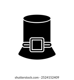 Icono de sombrero de peregrino. Diseño de pollo perfecto para Diseño web, móvil, impresión, etc. aislado sobre fondo blanco
