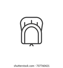 Pilgrim hat line icon, outline vector sign, linear style pictogram isolated on white. Holiday symbol, logo illustration. Editable stroke