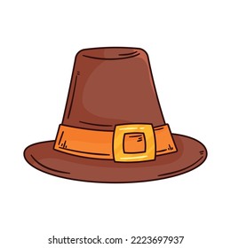 pilgrim hat thanksgiving accessory icon